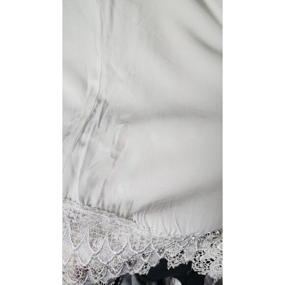 VTG y2k Cameo USA Women Dress Med/Lg Ivory Lace Hem Whimsigoth Fairy GrungeMaxi - Picture 5 of 6